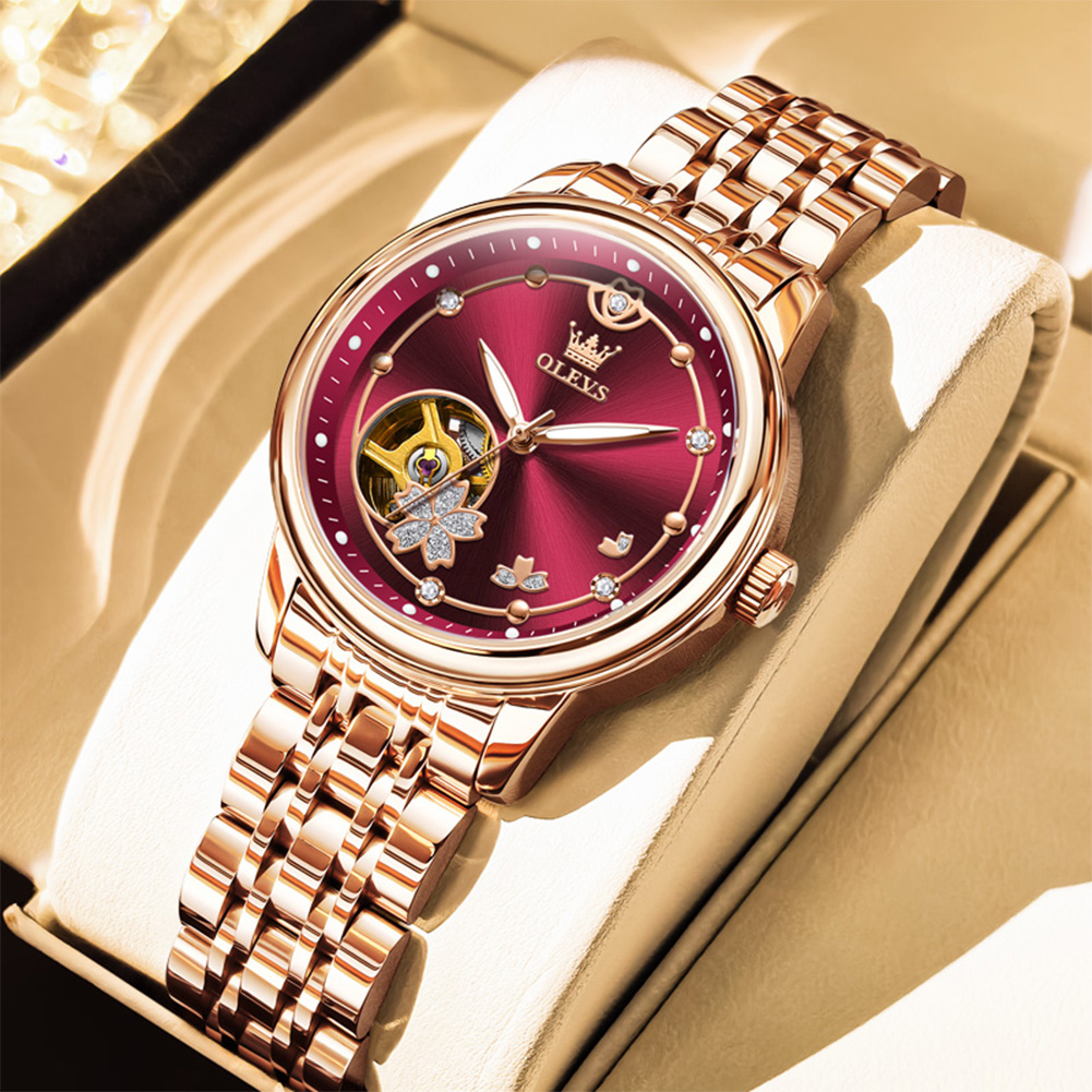 Rose Gold Wine Red Luxury Casu - Watch Winder Compact 评论和价格