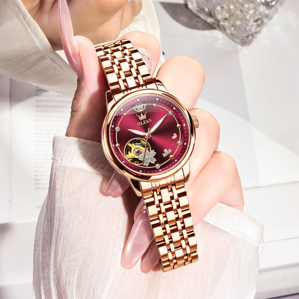 Rose Gold Wine Red Luxury Casu - Watch Winder Compact 评论和价格