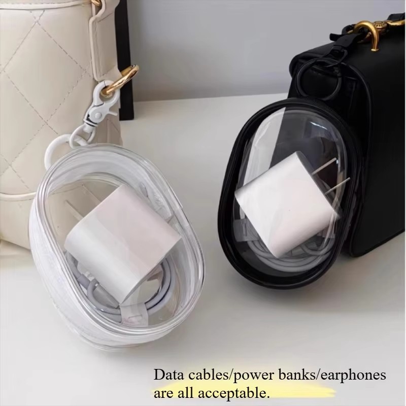 Portable Mini Clear Zipper Sto - Cable Winder Keychain 评论和价格