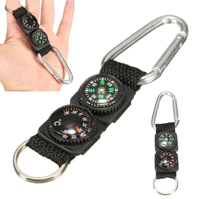 1pc Universal Multifunction 3  - Compass Keychain Mini 评论和价格