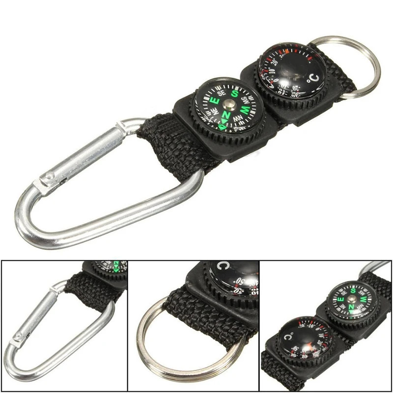 1pc Universal Multifunction 3  - Compass Keychain Mini 评论和价格