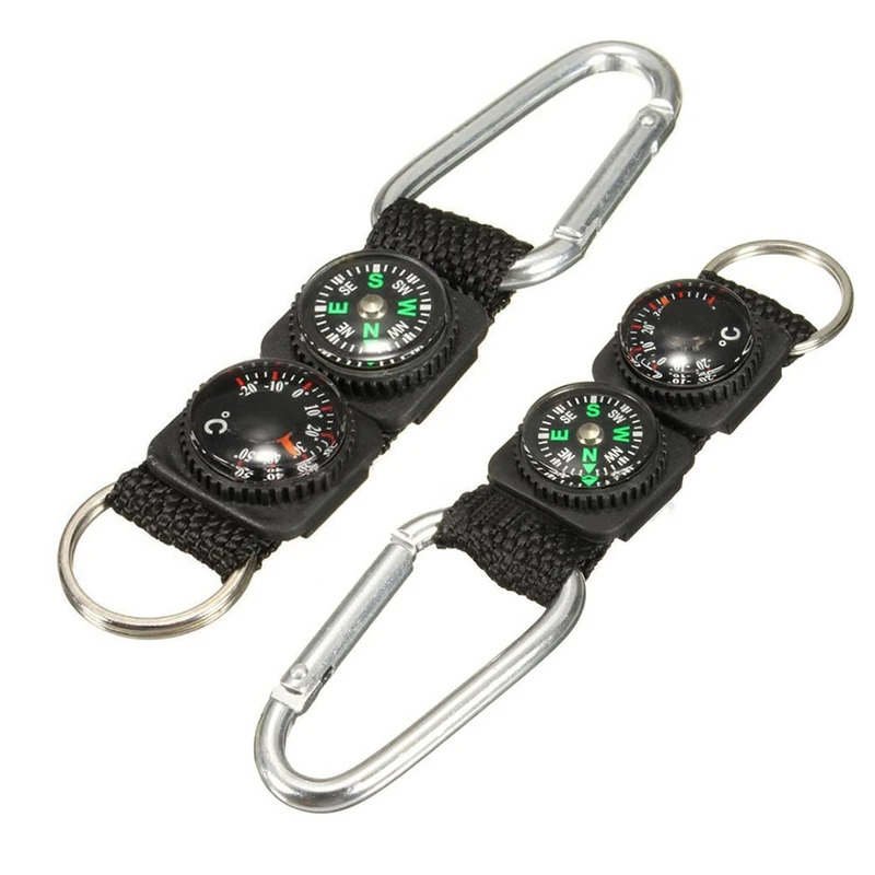 1pc Universal Multifunction 3  - Compass Keychain Mini 评论和价格