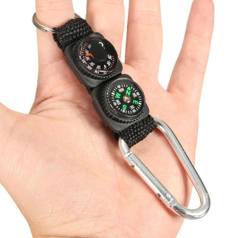 1pc Universal Multifunction 3  - Compass Keychain Mini 评论和价格