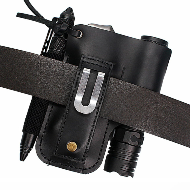 EDC Leather Flashlight Tool Ho - Edc Carry Fanny Pack 评论和价格