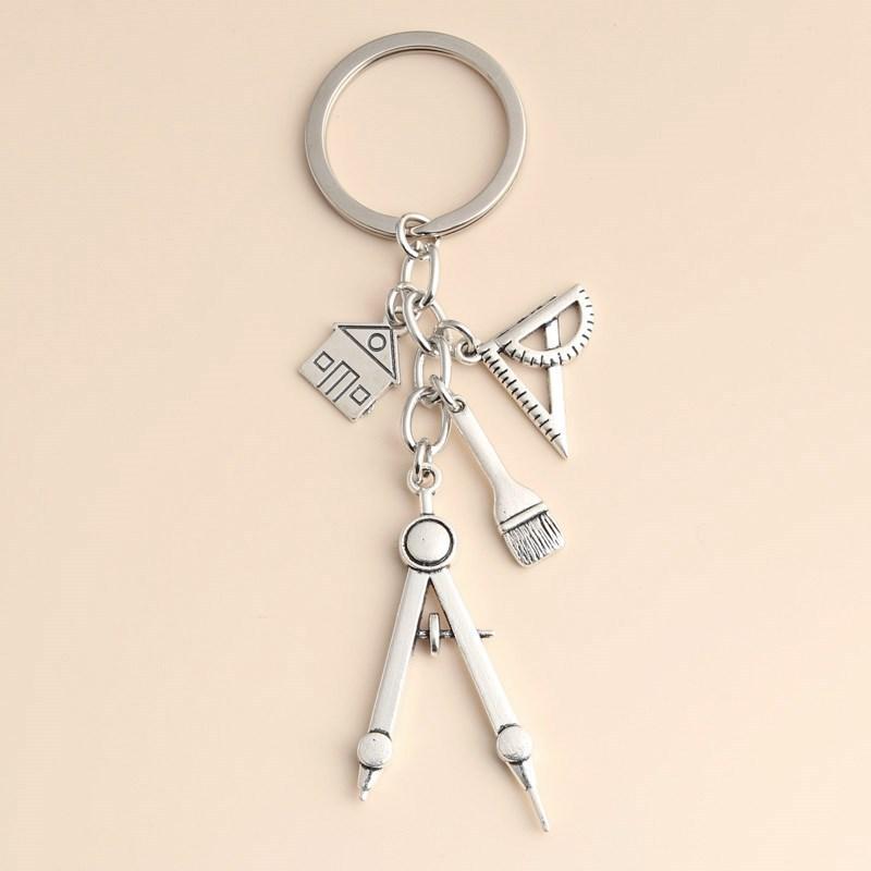 Multifunctional Silver Keychai - Compass Keychain Mini 评论和价格