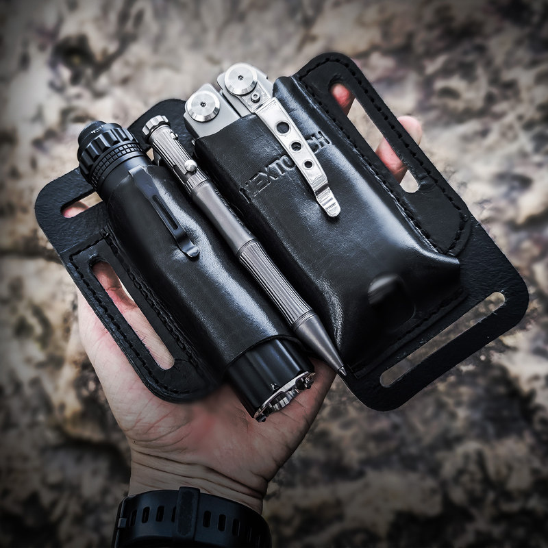 1PC. Leather EDC Pouch for Fla - Leather Edc. Carry Pouch 评论和价格