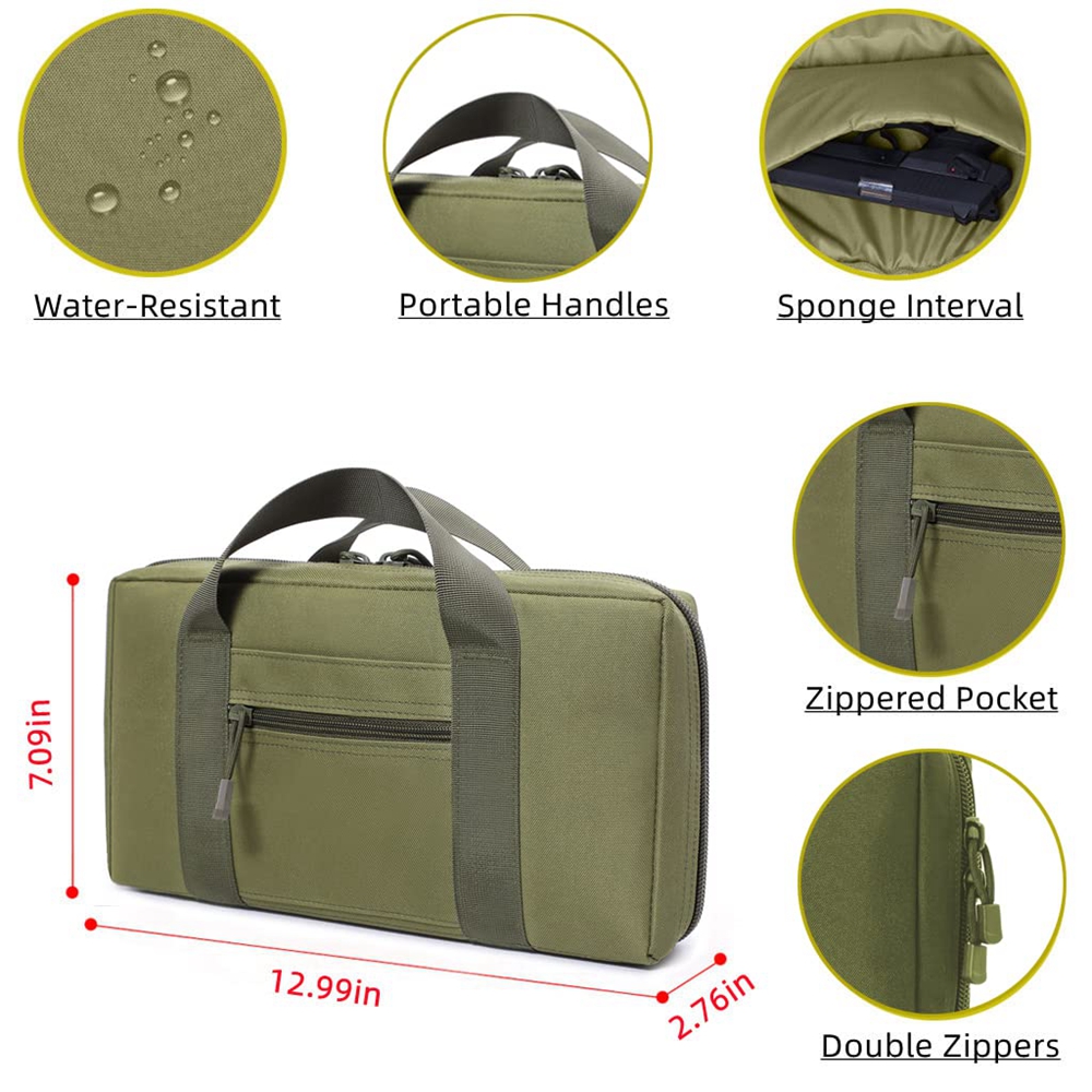 Tactical Pistol Range Bag Gun  - Edc Pistol Carry Bag 评论和价格