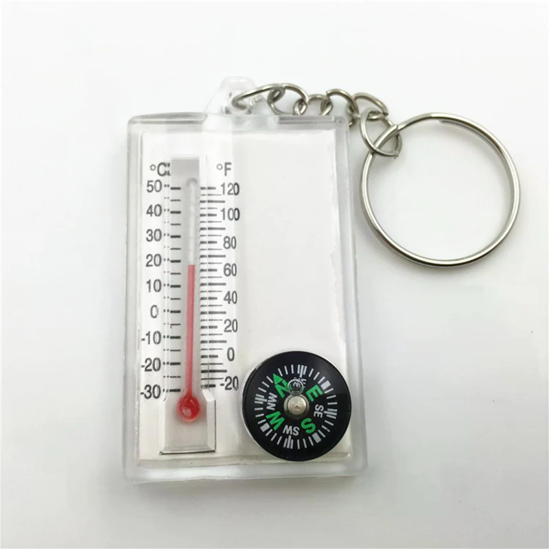 Outdoor Mountaineering Buckle  - Compass Keychain Mini 评论和价格
