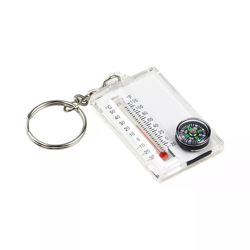 Outdoor Mountaineering Buckle  - Compass Keychain Mini 评论和价格