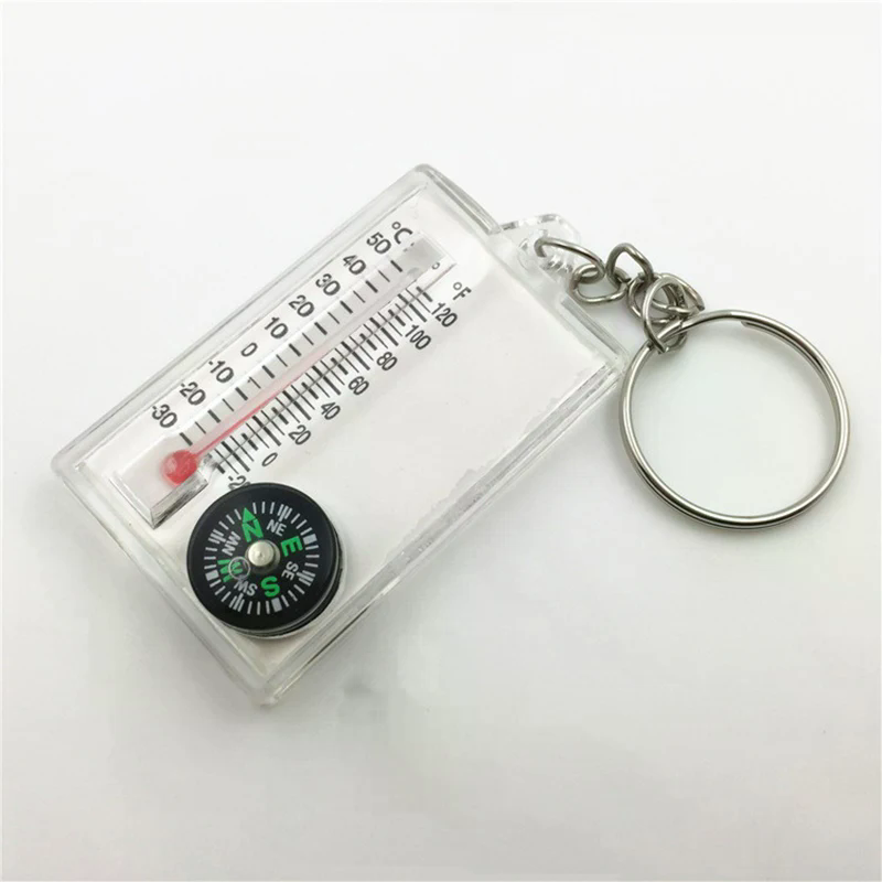 Outdoor Mountaineering Buckle  - Compass Keychain Mini 评论和价格