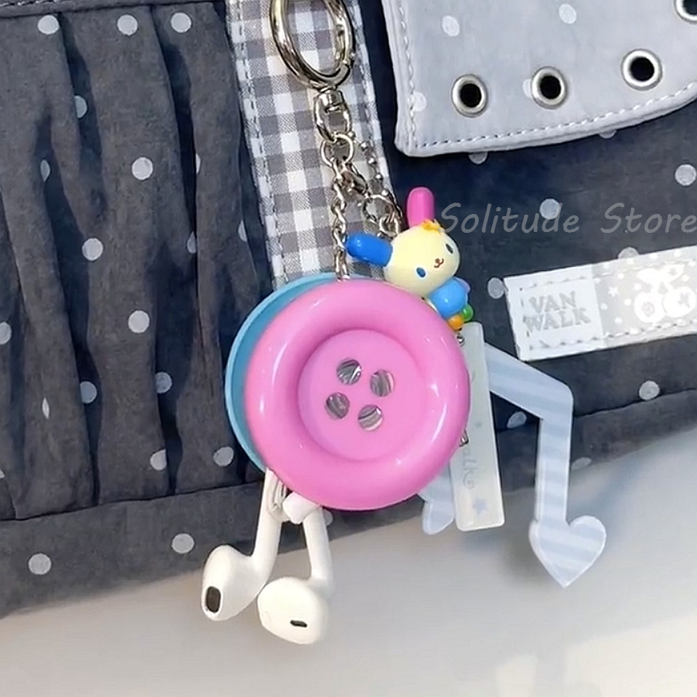Vintage Y2K Extra Large Button - Cable Winder Keychain 评论和价格