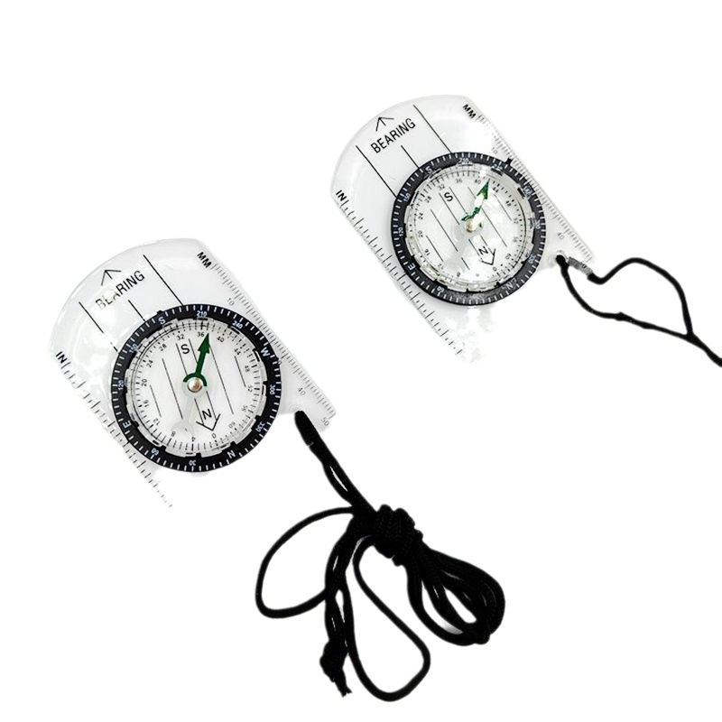 1pc/2pc New Outdoor mini Acryl - Compass Keychain Mini 评论和价格