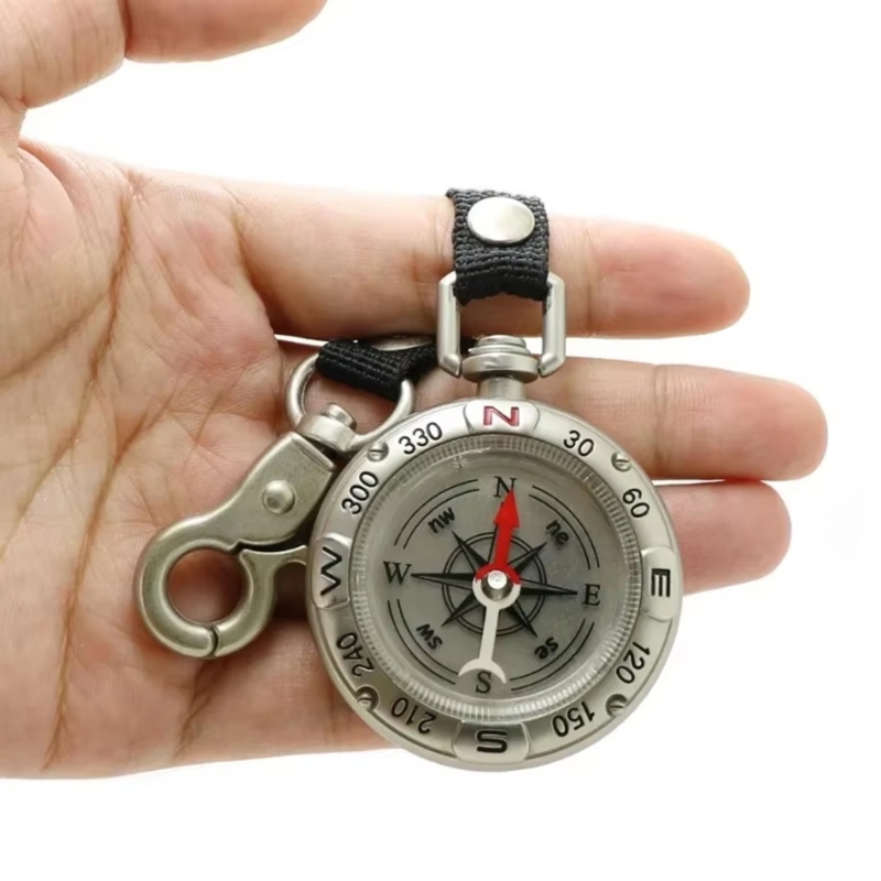 Mini Compass With Lanyard Key  - Compass Keychain Mini 评论和价格