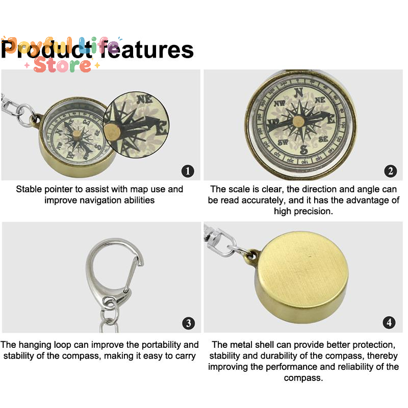 Hot Sale Climbing Equipment Ke - Compass Keychain Mini 评论和价格