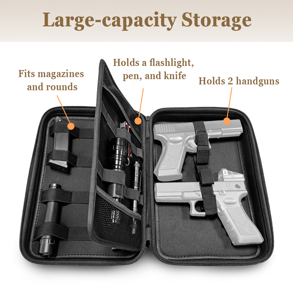 Tactical Pistol Gun Case Dual  - Edc Pistol Carry Bag 评论和价格