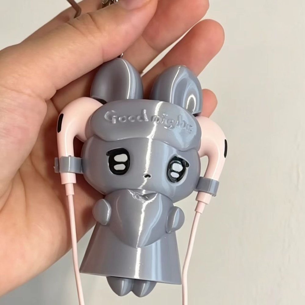 Cute Bunny Cable Winder Keycha - Cable Winder Keychain 评论和价格