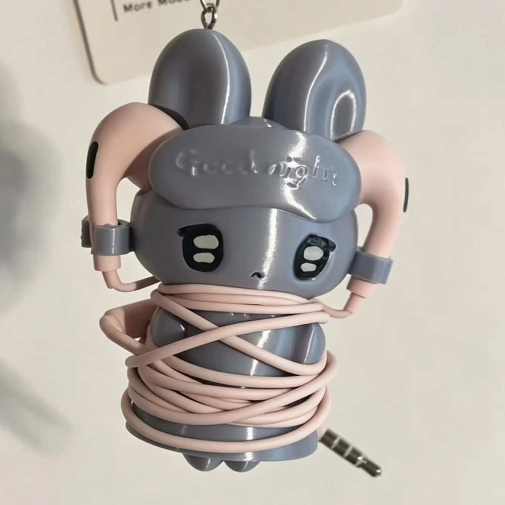 Cute Bunny Cable Winder Keycha - Cable Winder Keychain 评论和价格