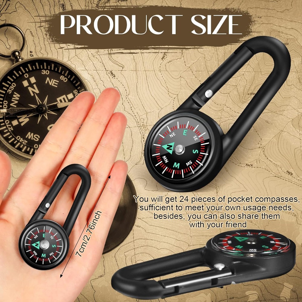 6-50 Pcs Mini Magnetic Compass - Compass Keychain Mini 评论和价格