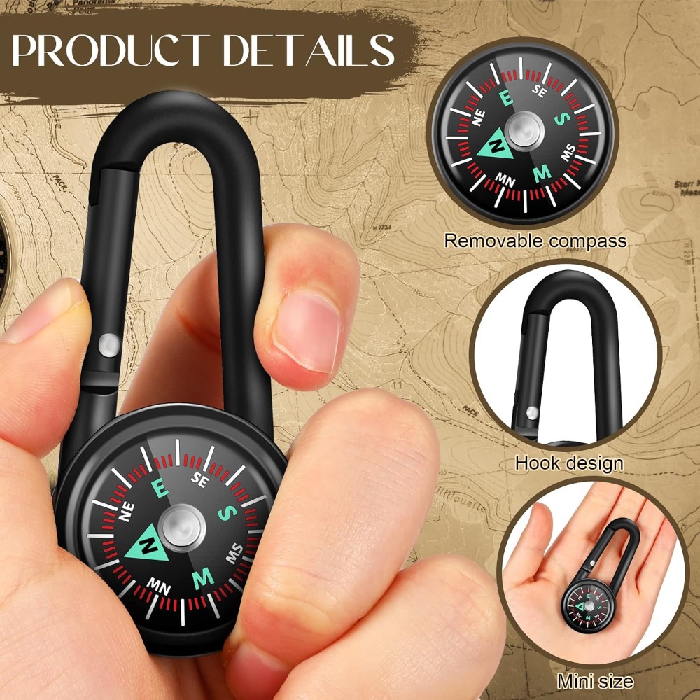6-50 Pcs Mini Magnetic Compass - Compass Keychain Mini 评论和价格