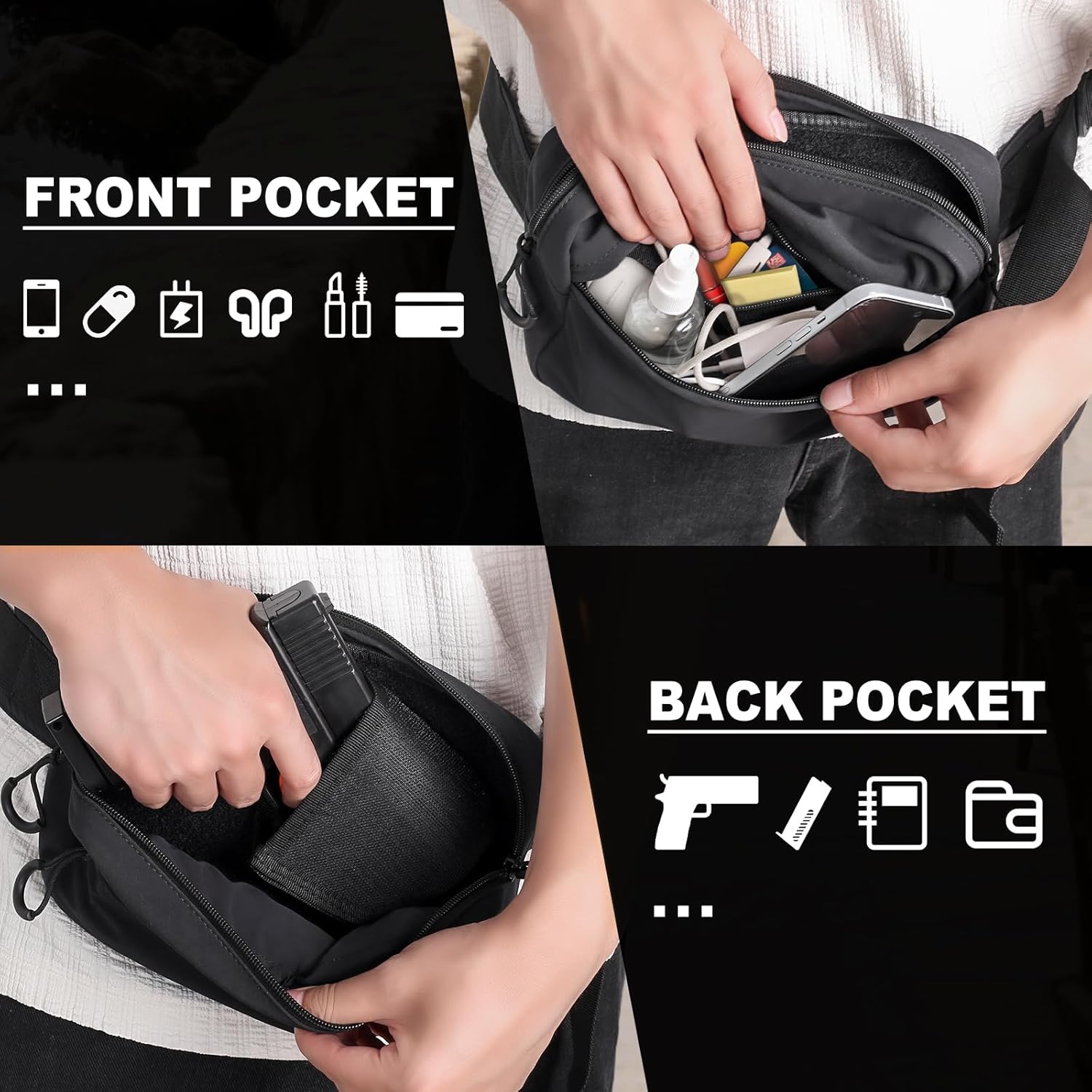 Tactical Fanny Pack with Holst - Edc Pistol Carry Bag 评论和价格