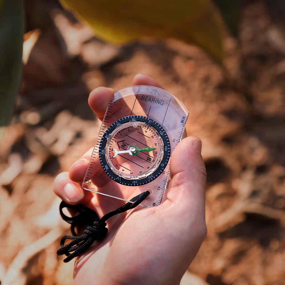1pc new outdoor mini acrylic t - Compass Keychain Mini 评论和价格
